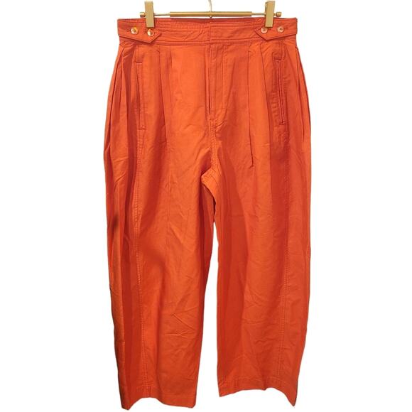 Anthropologie Orange Utility Barrel trousers Size 6 - Picture 3 of 5